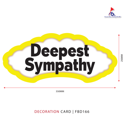 FREESIA Condolences Cards - FBD166 Deepest Sympathy (Large)