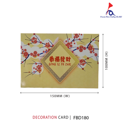 FREESIA CHINESE NEW YEAR Card - FBD180 恭禧發財