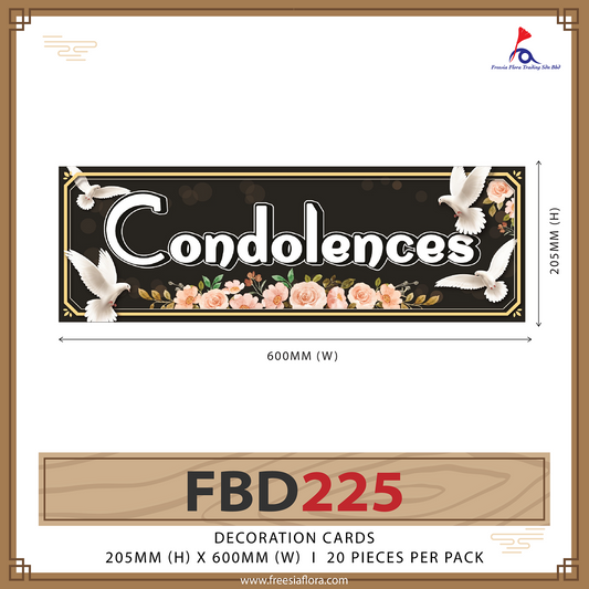 FREESIA Condolences Cards - FBD225 Condolences