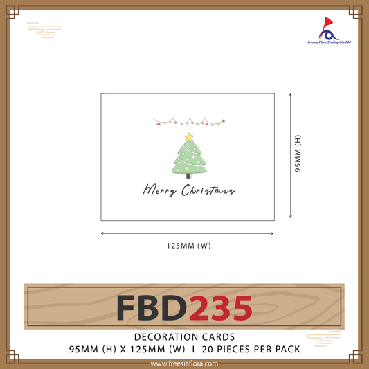 FREESIA Christmas Cards (S) - FBD235 Merry Christmas