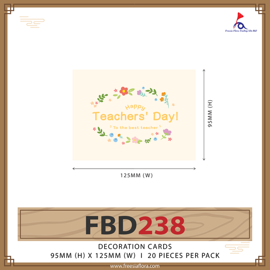 FREESIA Teacher's Day Cards (S) - FBD238 Happy Teacher's Day