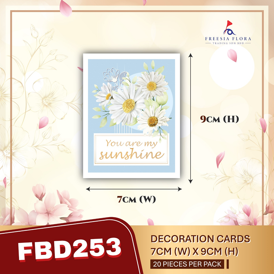 FREESIA Best Wishes Cards (XS) - FBD253 You Are My Sunshine (7 X 9cm)
