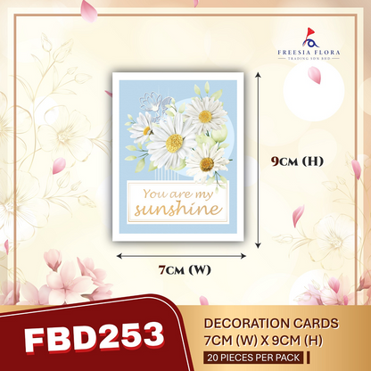 FREESIA Best Wishes Cards (XS) - FBD253 You Are My Sunshine (7 X 9cm)