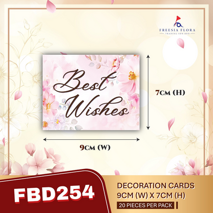 FREESIA Best Wishes Cards (XS) - FBD254 Best Wishes (7 X 9cm)