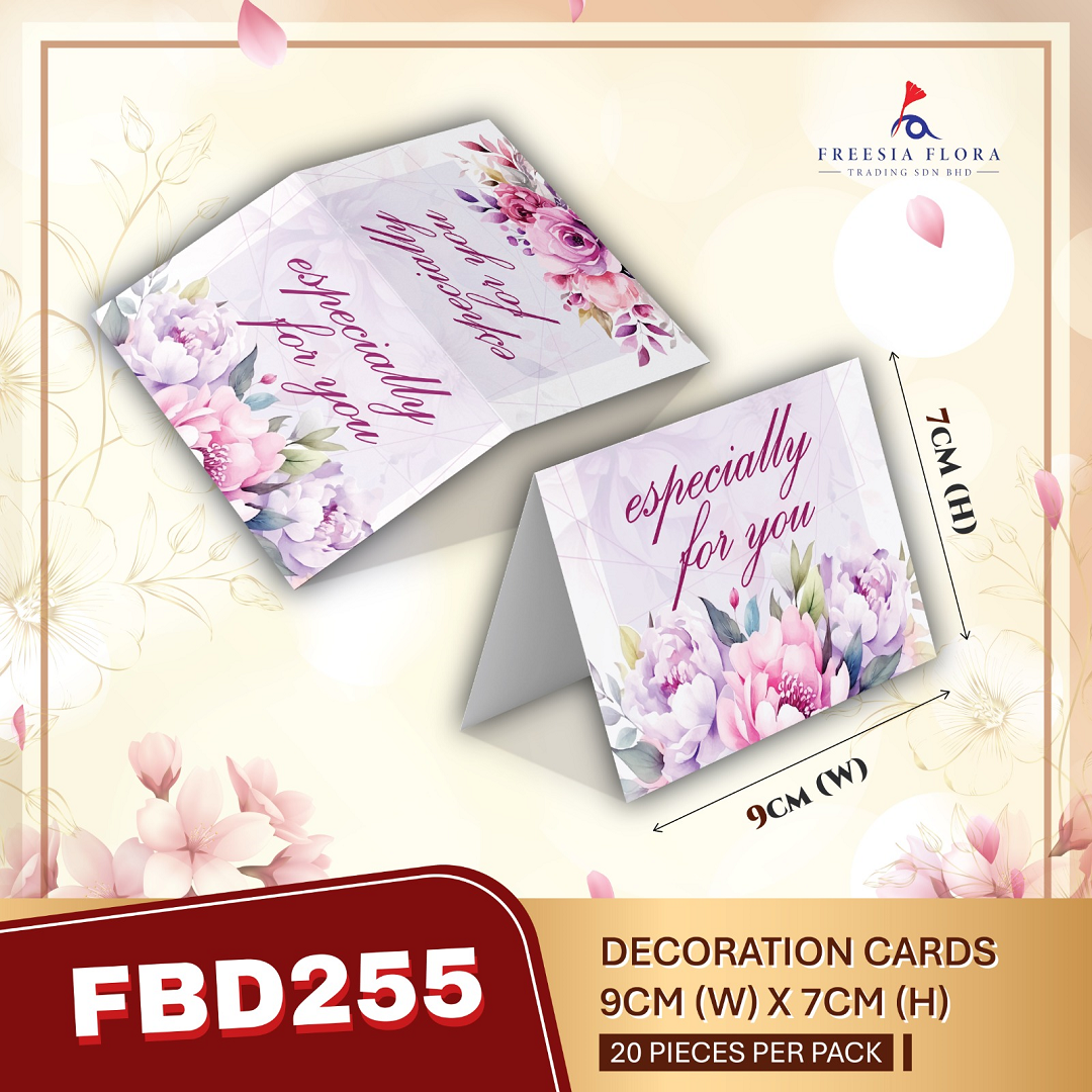 FREESIA Best Wishes Cards (XS) - FBD255 Especially For You (Size Folded: 7 X 9cm)
