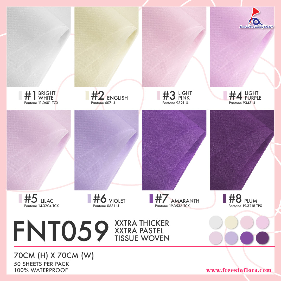 FNT059 FREESIA Xtra Thick Xtra Pastel Tissue Woven (70*70cm)