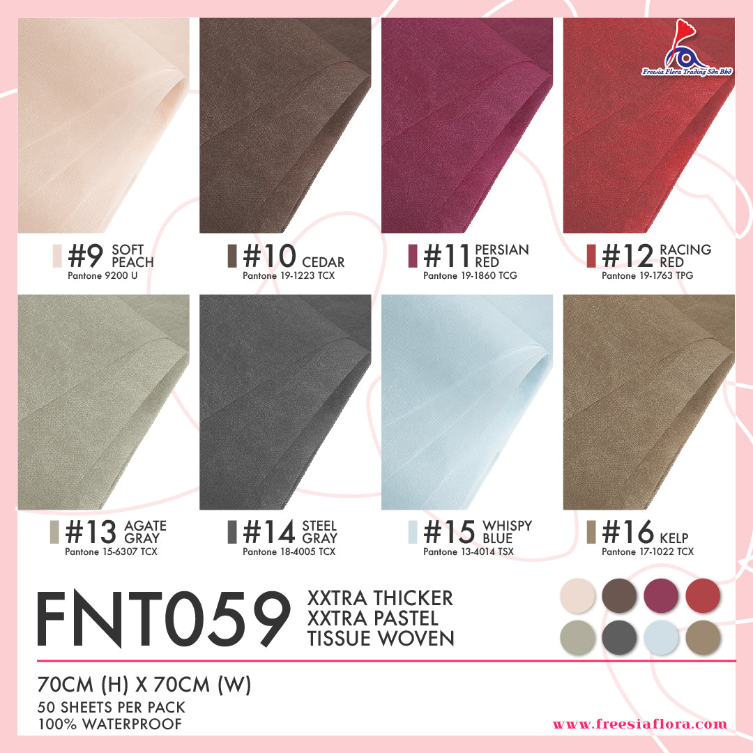 FNT059 FREESIA Xtra Thick Xtra Pastel Tissue Woven (70*70cm)