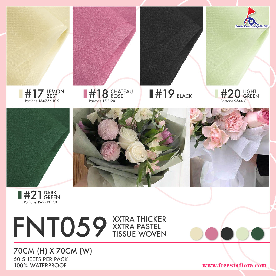 FNT059 FREESIA Xtra Thick Xtra Pastel Tissue Woven (70*70cm)