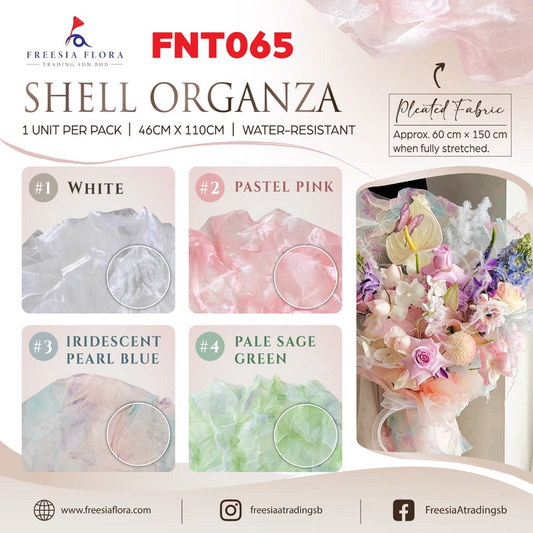 FNT065 Shell Organza (46cm X 110cm)