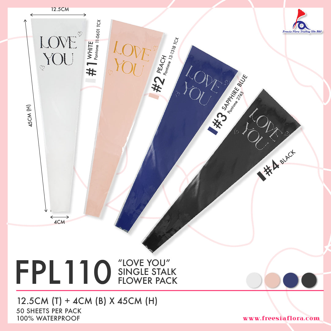 FPL110 SINGLE STALK FLOWER PACK "LOVE YOU"