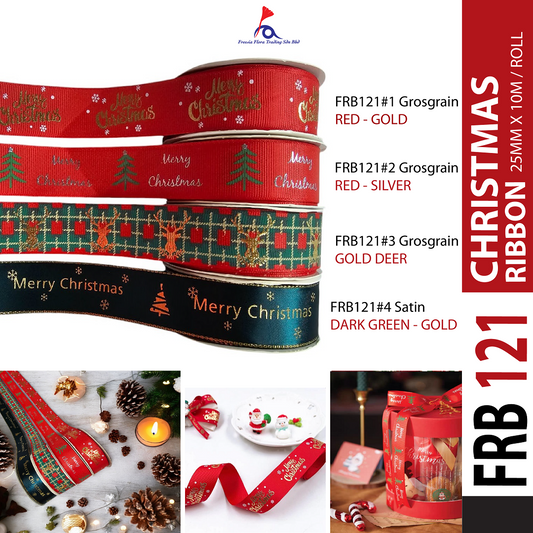 FRB121 MERRY CHRISTMAS RIBBON