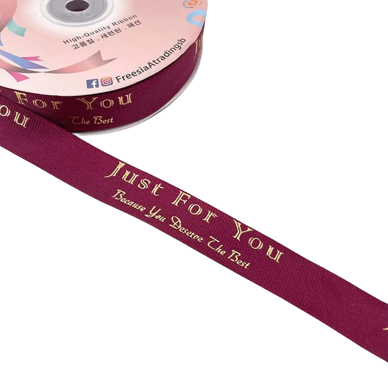 FRB127 "JUST FOR YOU" GROSGRAIN RIBBON (20MM*50Y) (Soft)