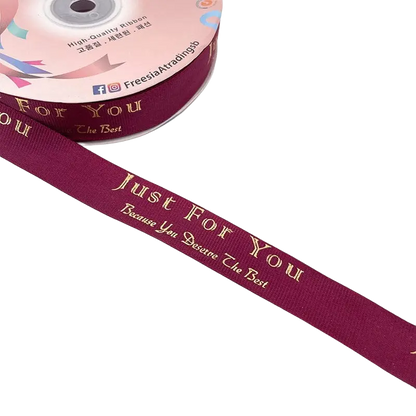FRB127 "JUST FOR YOU" GROSGRAIN RIBBON (20MM*50Y) (Soft)