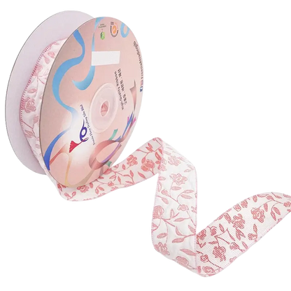 FRB128 Floral Collection Fabric Ribbon (25MM*10Y)