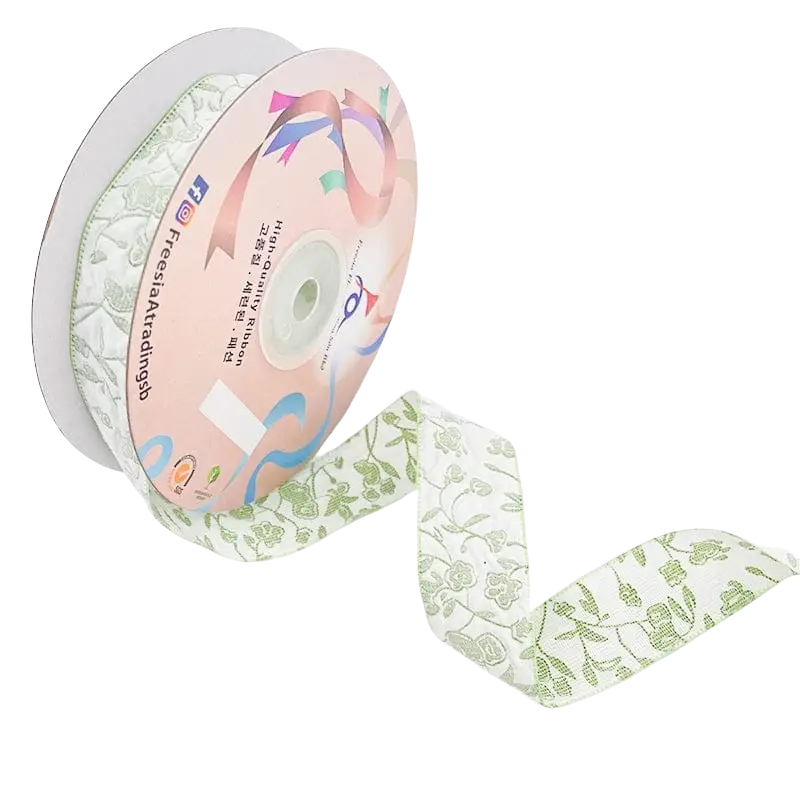 FRB128 Floral Collection Fabric Ribbon (25MM*10Y)