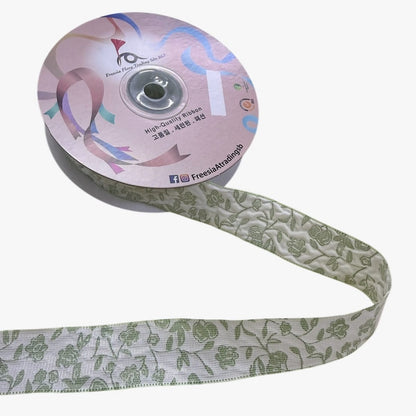 FRB128 Floral Collection Fabric Ribbon (25MM*10Y)