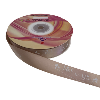 FRB134 Soft PASTEL Colour Premium Satin Ribbon "Just For You" 20mm X 50Y