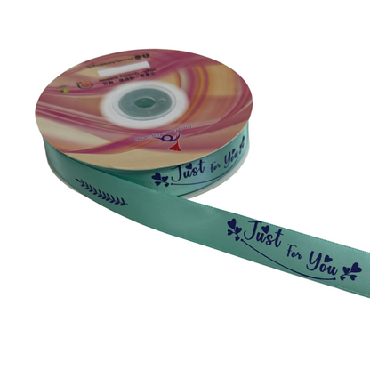 FRB134 Soft PASTEL Colour Premium Satin Ribbon "Just For You" 20mm X 50Y