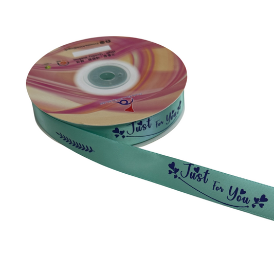 FRB134 Soft PASTEL Colour Premium Satin Ribbon "Just For You" 20mm X 50Y