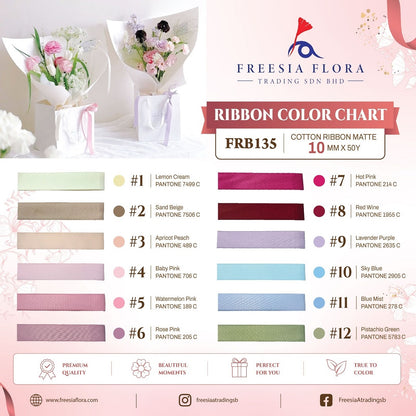 FRB135 Cotton Matte Ribbon (10MM*50Y)