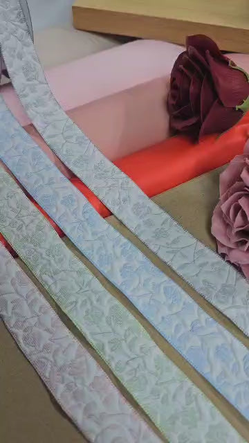 FRB128 Floral Collection Fabric Ribbon (25MM*10Y)