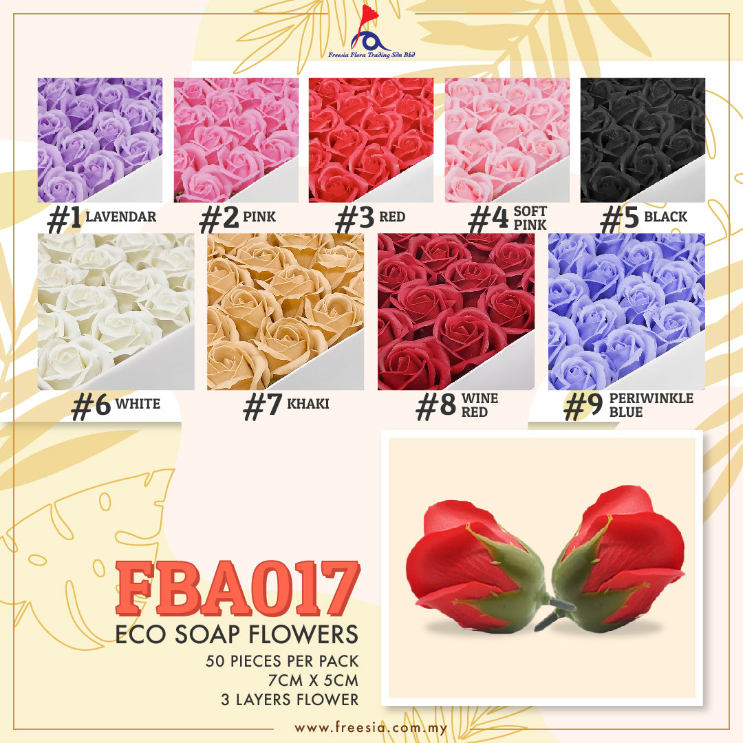 FBA017 ECO SOAP FLOWER (3 LAYERS) - Freesia