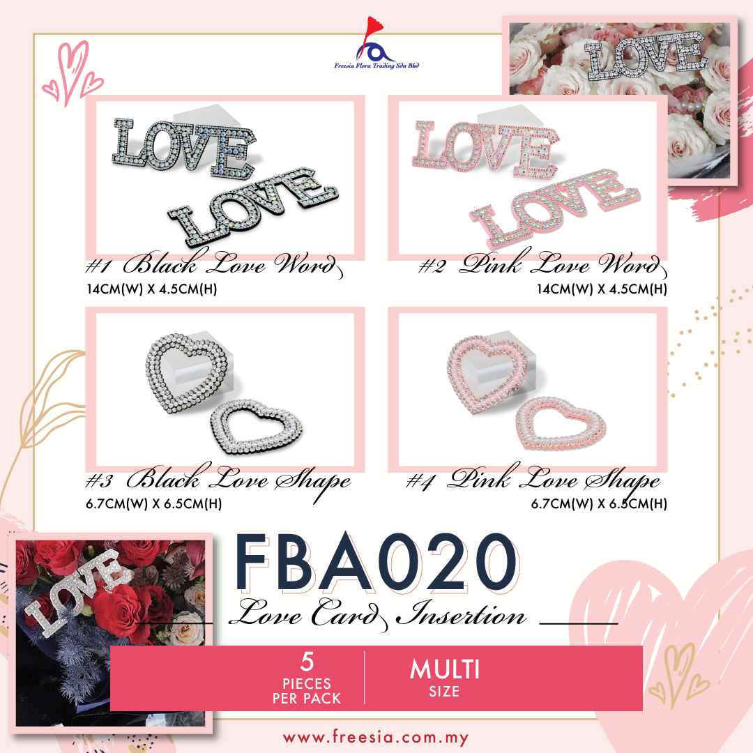 FBA020 LOVE CARD INSERTION - Freesia