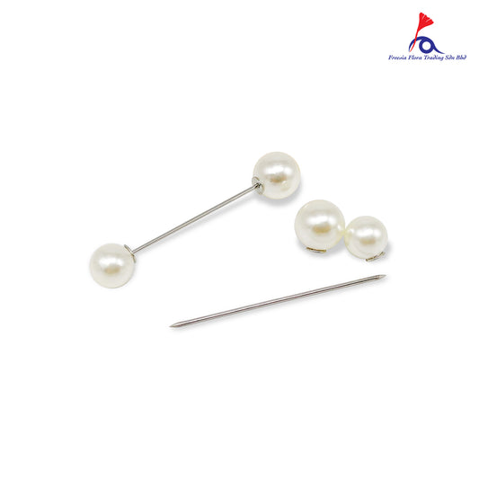 FBA024 DOUBLE HEADED PEARL PIN - Freesia