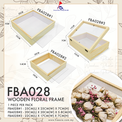 FBA028 WOODEN FLORAL FRAME - Freesia