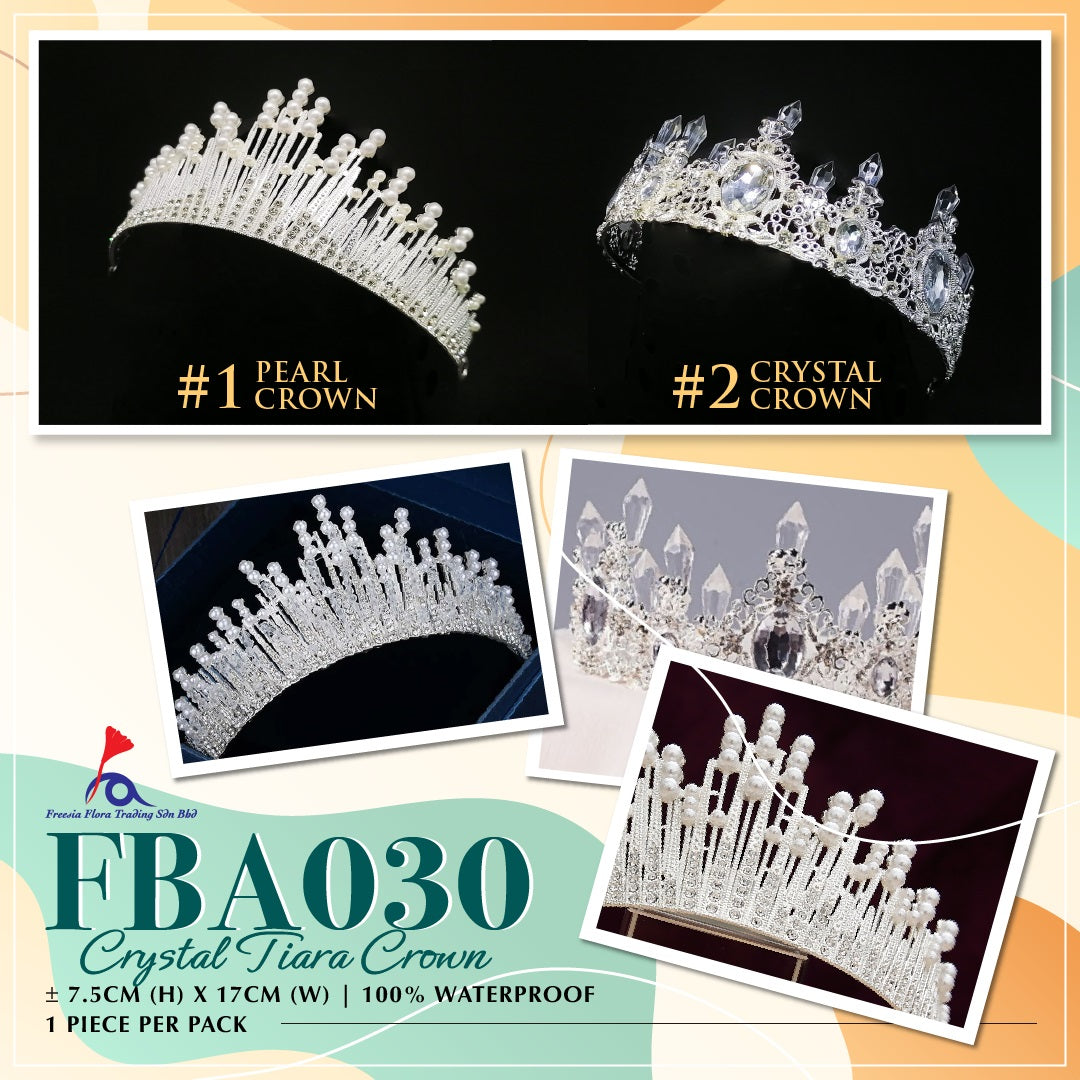 FBA030 CRYSTAL TIARA CROWN - Freesia