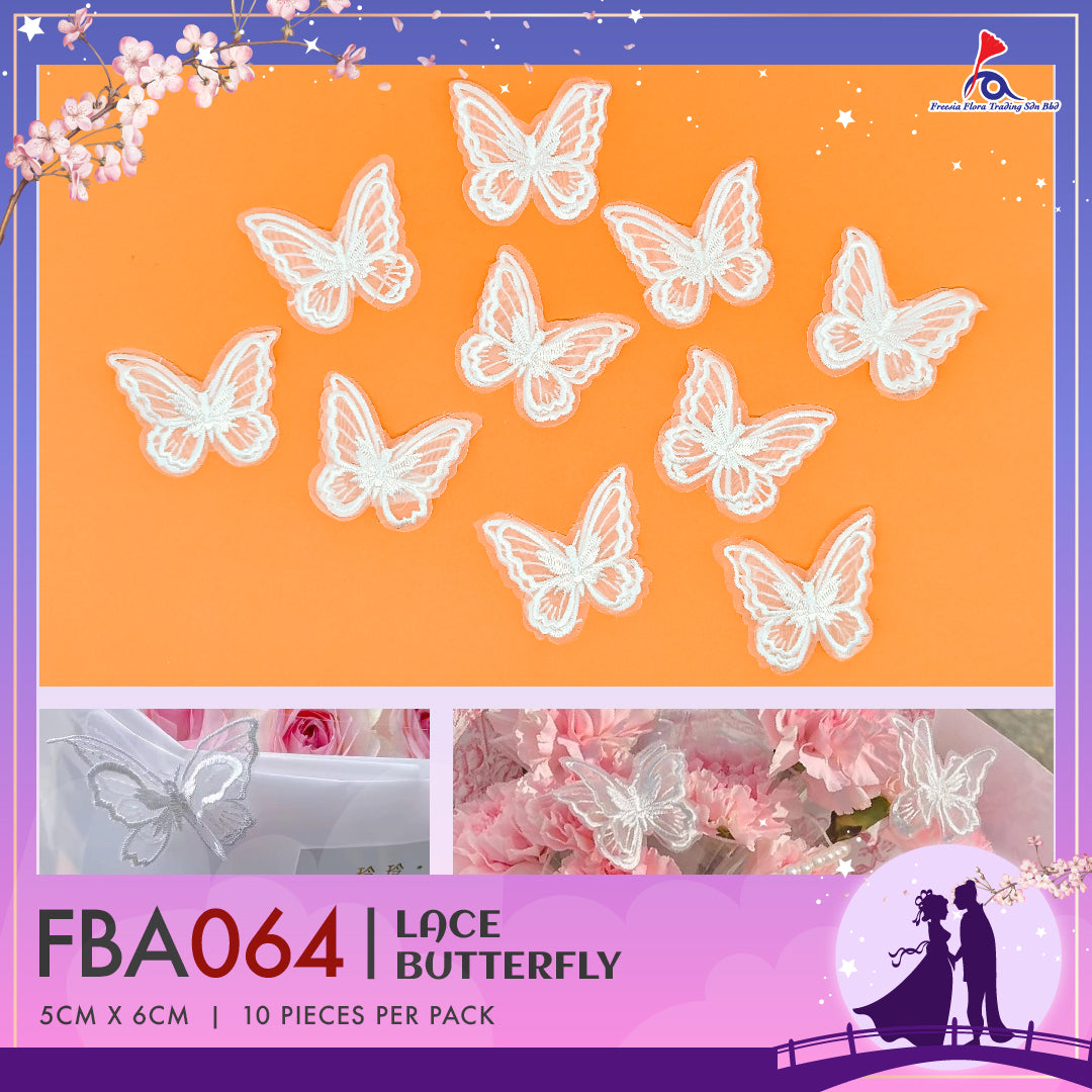 FBA064 LACE BUTTERFLY (10') - Freesia