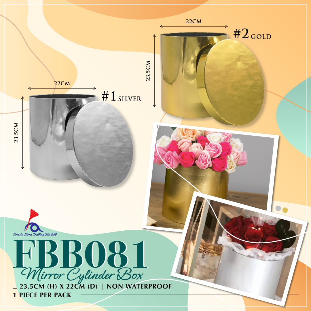 FBB081 MIRROR CYLINDER BOX - Freesia