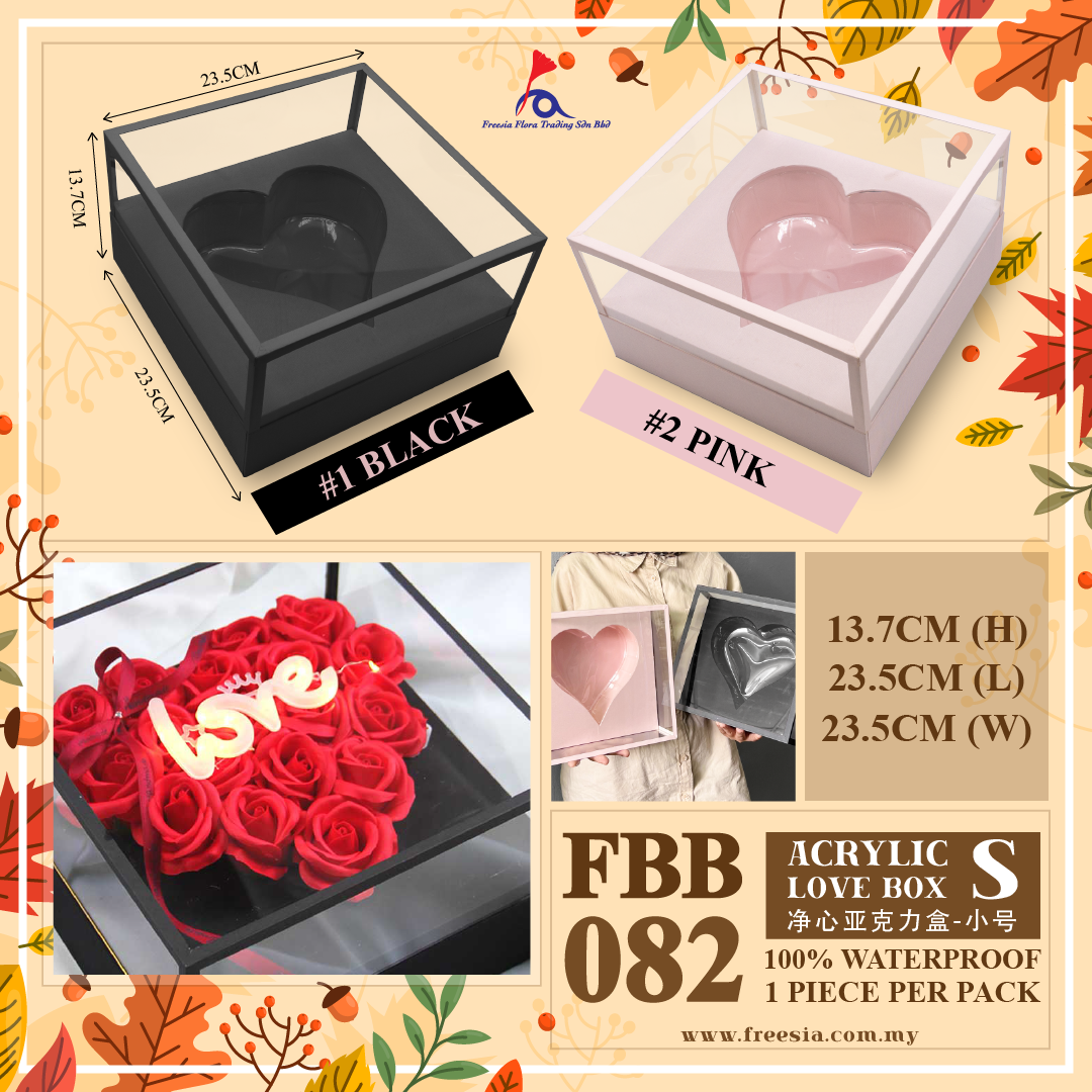 FBB082 ACRYLIC LOVE BOX - Freesia
