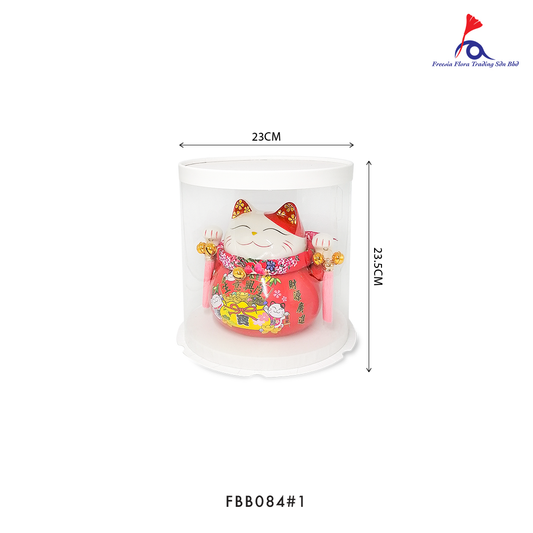 FBB084 PVC ROUND GIFT BOX - Freesia