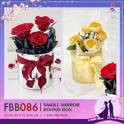 FBB086 SMALL MIRROR ROUND BOX - Freesia