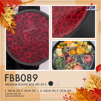 FBB089 PREMIUM ROUND BOX (2 IN 1) - ONLY LOVE - Freesia