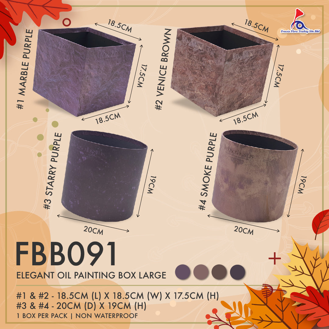 FBB091 ELEGANT OIL PAINTING BOX (LARGE) - Freesia