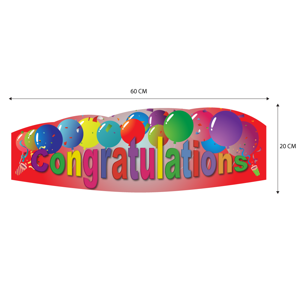 FBD ( LARGE ) Rectangle / Oval Shape - FBD014 Congratulation - Freesia