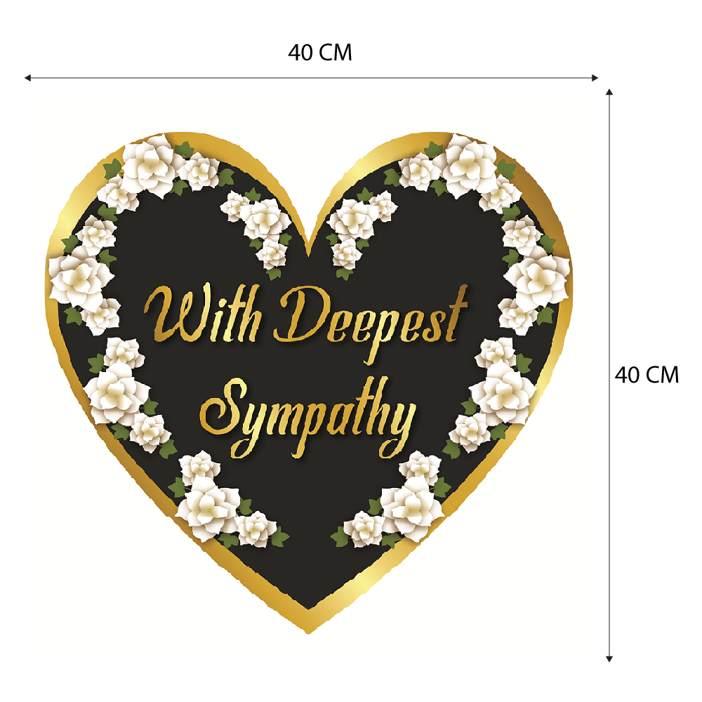 FBD ( LARGE ) Round / Square / Heart Shape - FBD020 With Deepest Sympathy - Freesia