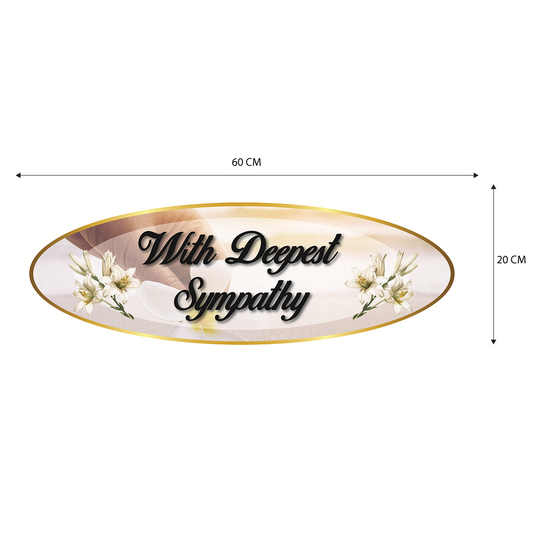 FBD ( LARGE ) Rectangle / Oval Shape - FBD024 With Deepest Sympathy - Freesia