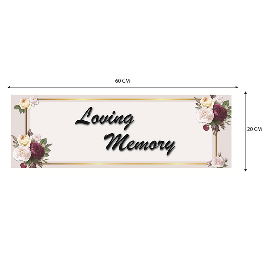 FBD ( LARGE ) Rectangle / Oval Shape - FBD025 Loving Memory - Freesia