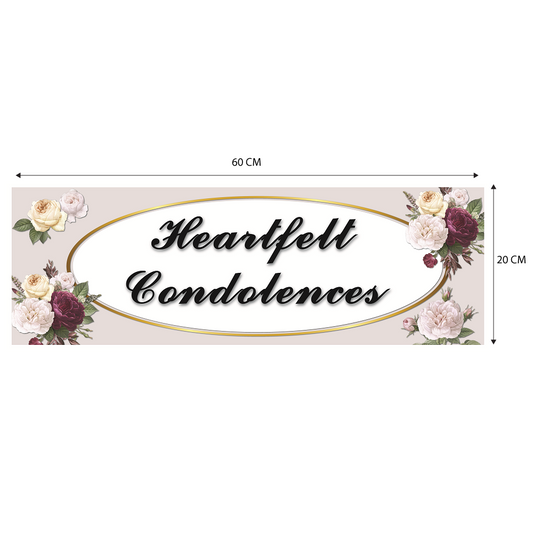 FBD ( LARGE ) Rectangle / Oval Shape - FBD026 Heartfelt Condolences - Freesia