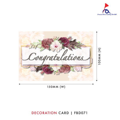 FBD ( Small ) - FBD071 Congratulations - Freesia