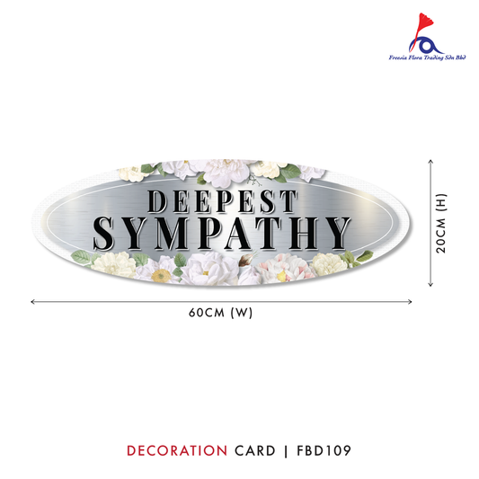 FBD ( LARGE ) Rectangle / Oval Shape - FBD109 Deepest Sympathy - Freesia