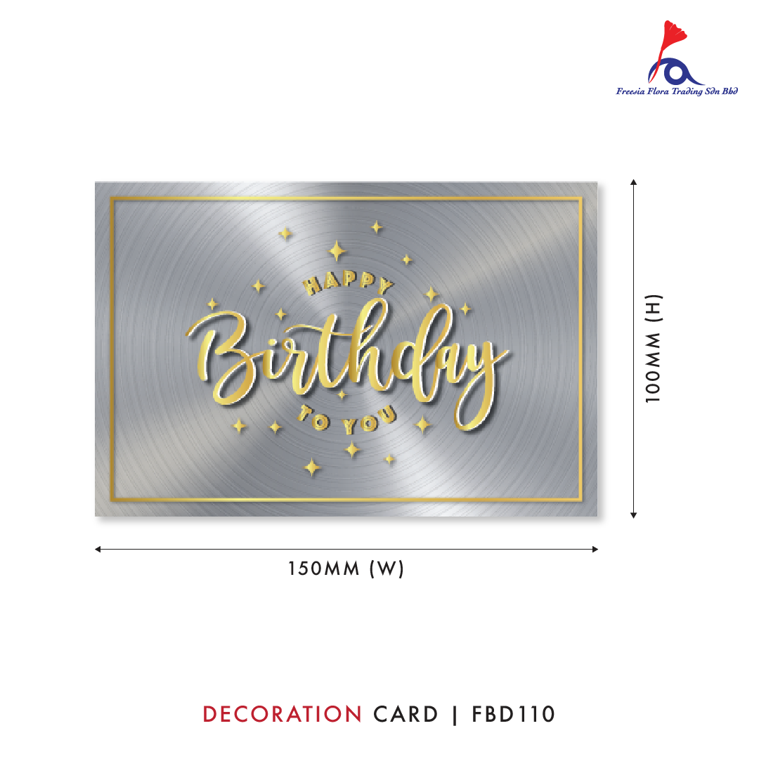 FBD ( Small ) - FBD110 Happy Birthday - Freesia