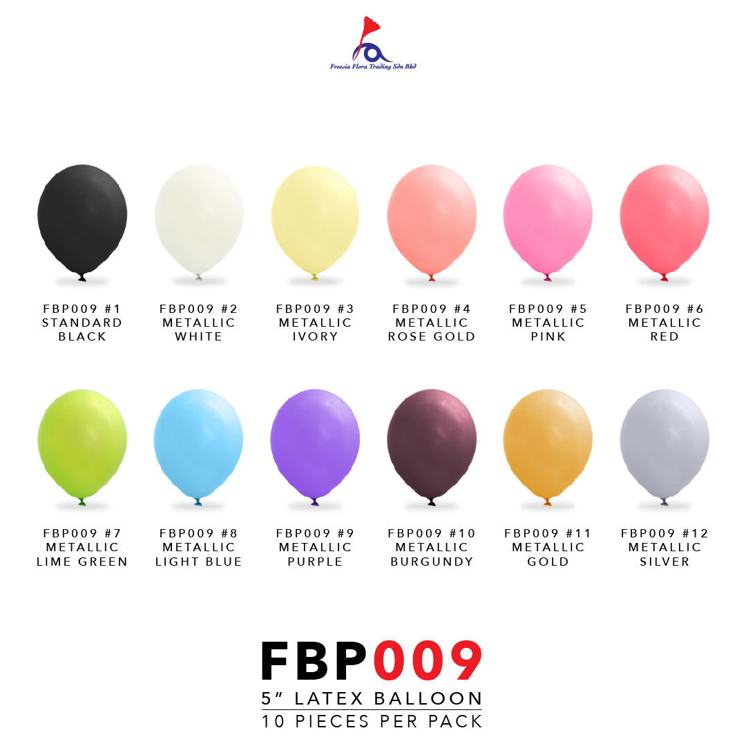 FBP009 LATEX BALLOON 5'' - Freesia