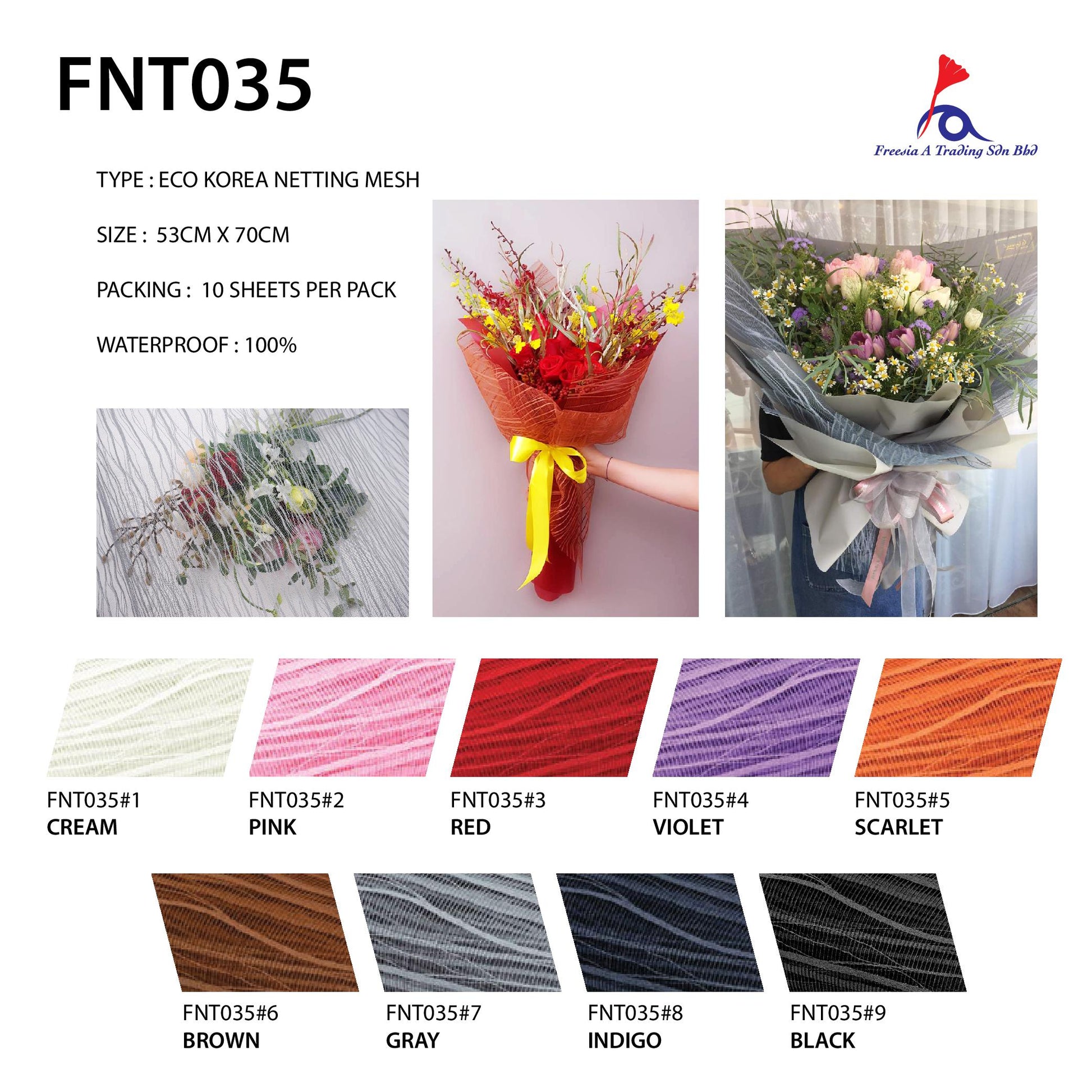 FNT035 ECO KOREA NETTING MESH - Freesia