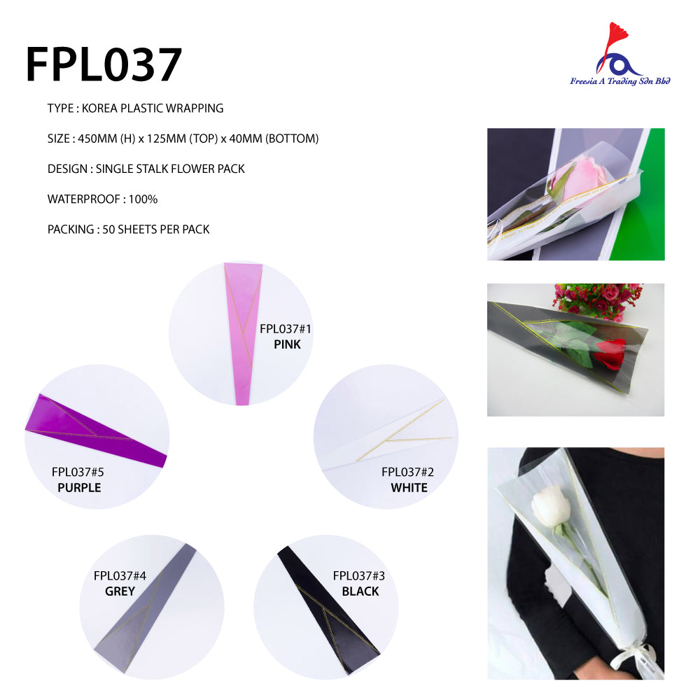 FPL037 TRANSPARENT OPP PLASTIC - Freesia