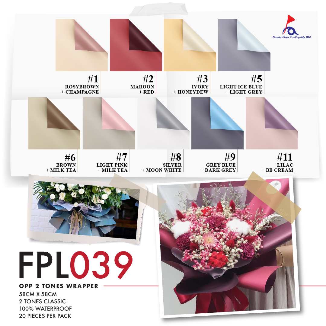 FPL039 2TONES OPP PLASTIC - Freesia