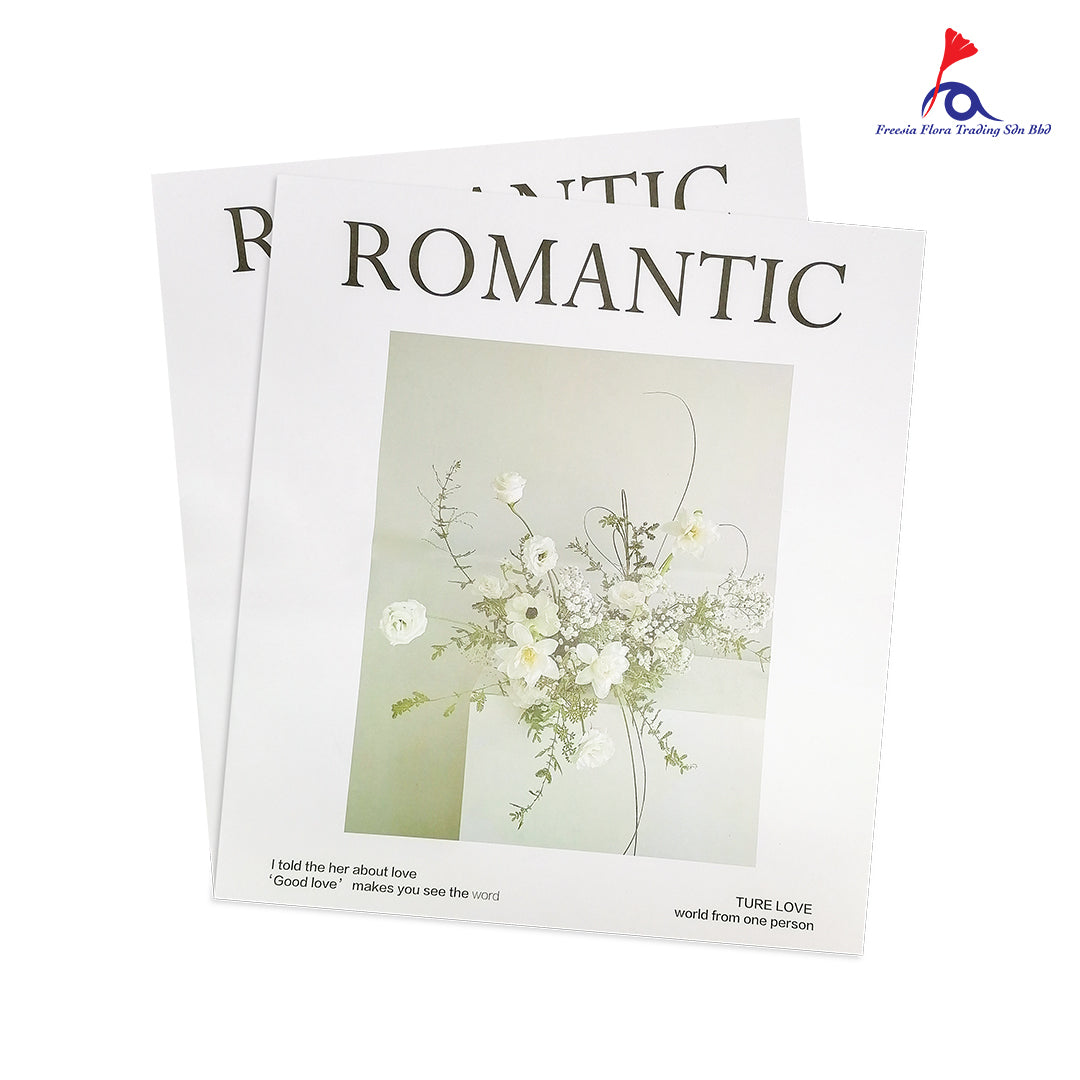 FPP069 ROMANTIC MAGAZINE WRAPPER - Freesia Flora